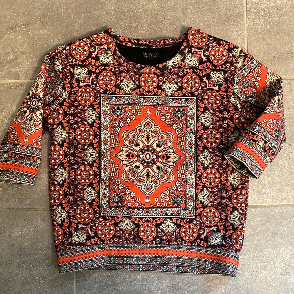 Topshop Cropped Sweater Like Top